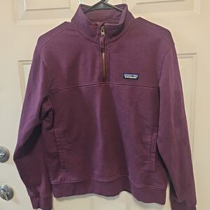 Patagonia Ahnya 1/4 Zip-Up Sweater in Deep Purple